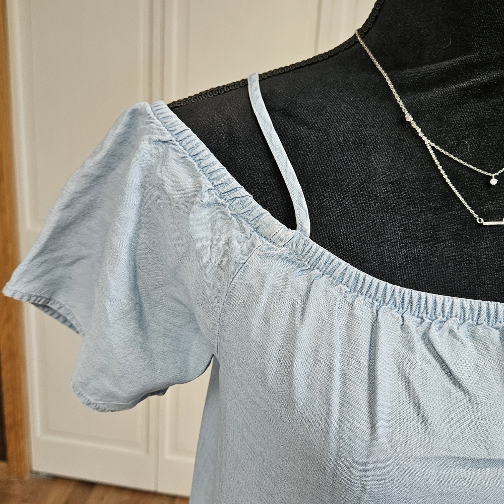 Old Navy NWT XS women's blue off the shoulder dress - Picture 7 of 8